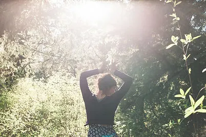Woman walking in nature